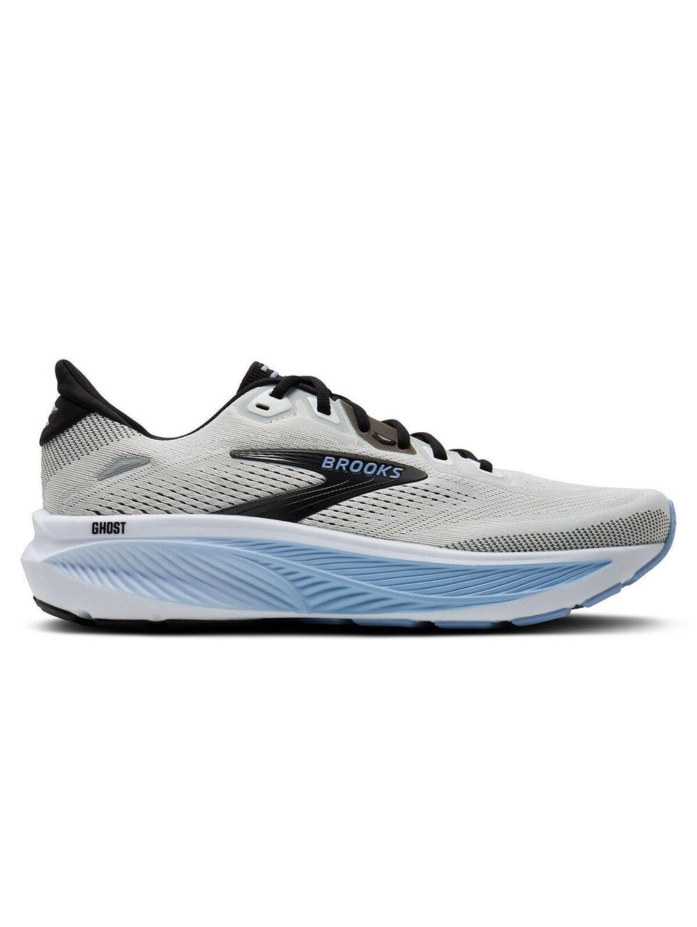 Brooks Ghost 18 Running Shoes - Men's, White/Black/Open Air, 8